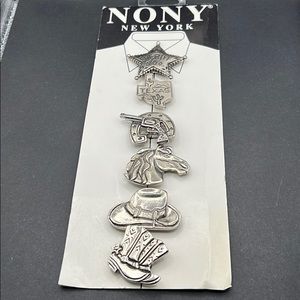 Vintage NONY NY Wild West button covers